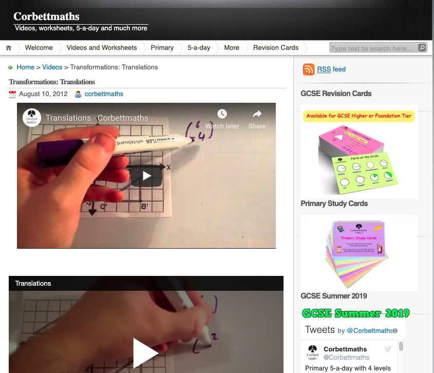 Transformations: Translations Instructional Video