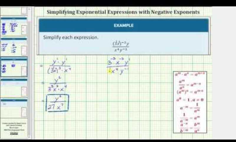Simplify a Quotient of Expressions with Neg Exponents (Adv -2 Methods) Instructional Video