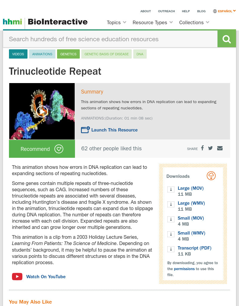 Tri Nucleotide Repeat Instructional Video