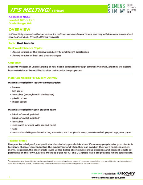 It's Melting! Activity