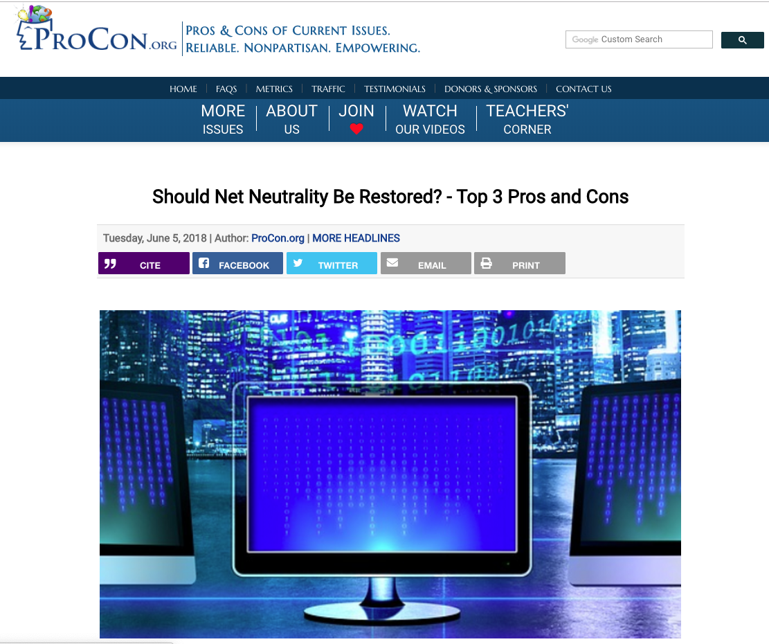 Net Neutrality Handout