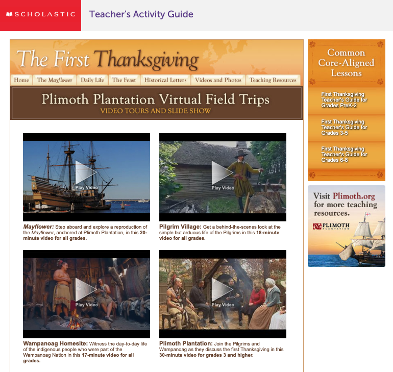 Plimoth Plantation Virtual Field Trips Instructional Video