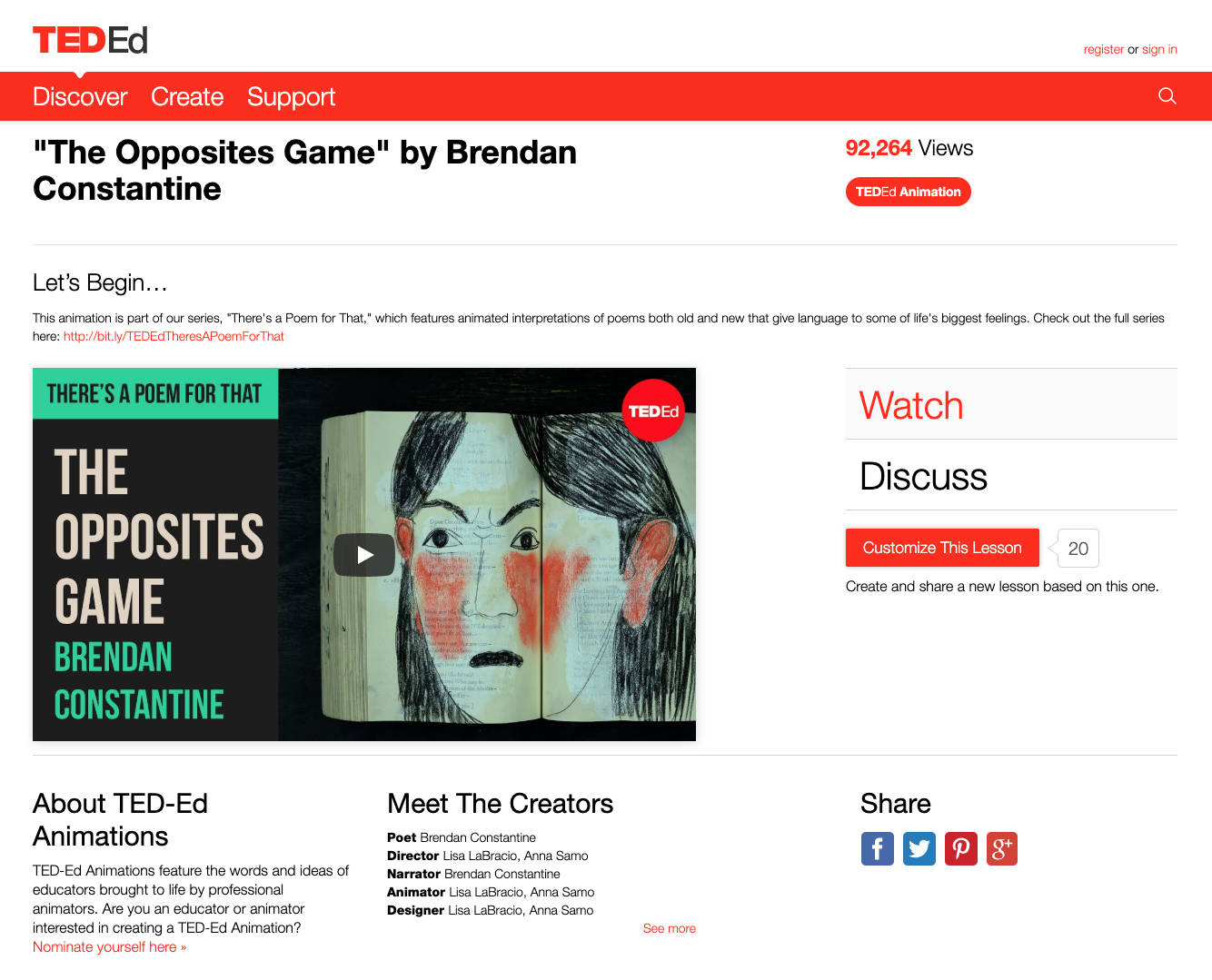 "The Opposites Game" by Brendan Constantine Instructional Video