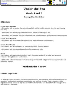Under the Sea (Grades 1-2) Lesson Plan