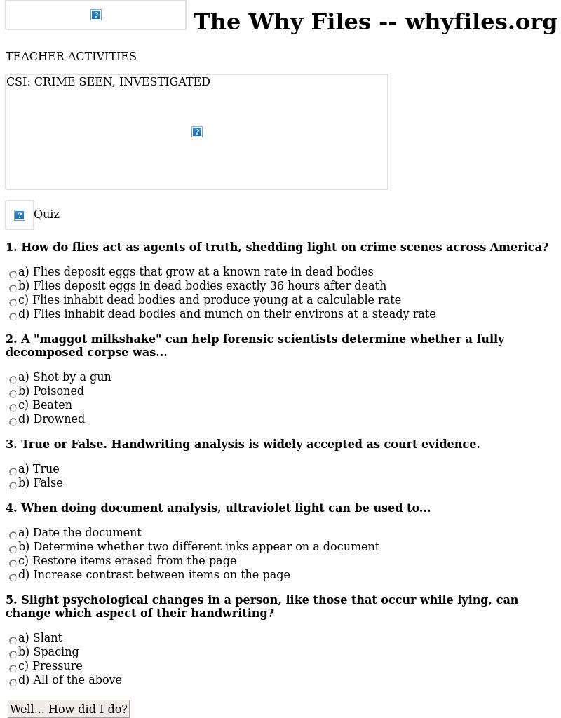 Crime Scenes Interactive