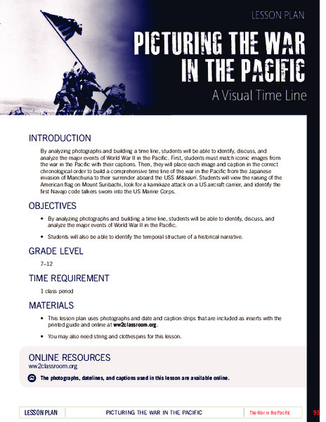 Picturing the War in the Pacific: A Visual Time Line Lesson Plan