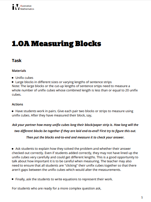 Measuring Blocks Activity