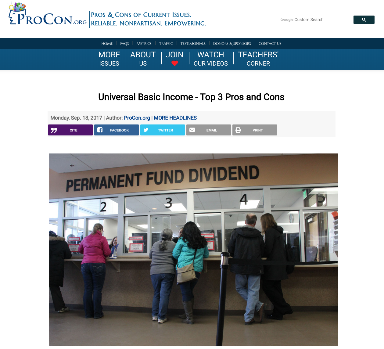 Universal Basic Income Handout