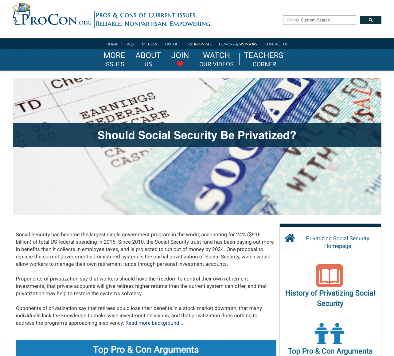 Social Security Privatization Handout