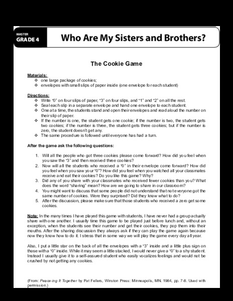 Who are My Sisters and My Brothers? Lesson Plan