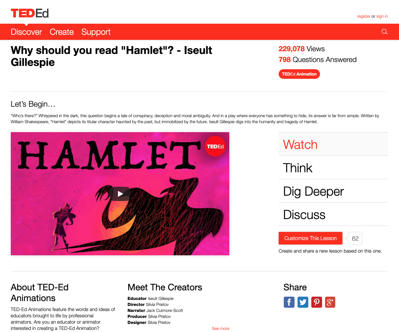 Why Should You Read "Hamlet"? Instructional Video