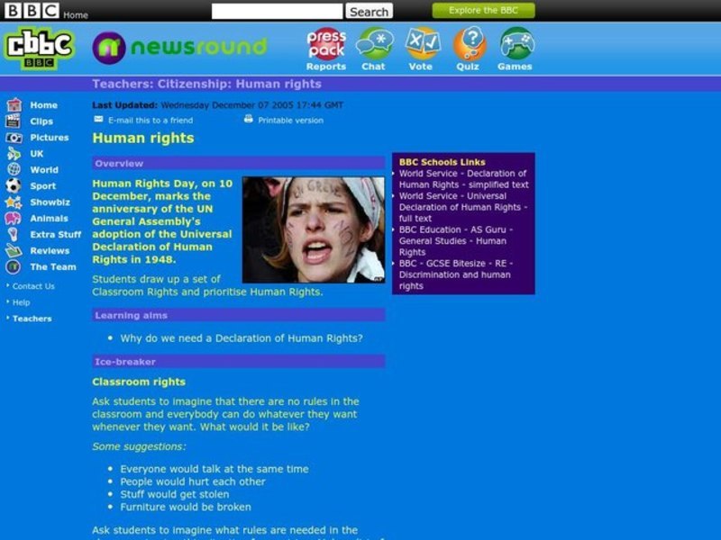 Human Rights Lesson Plan