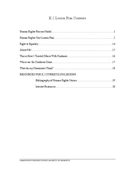 Human Rights Lesson Plan