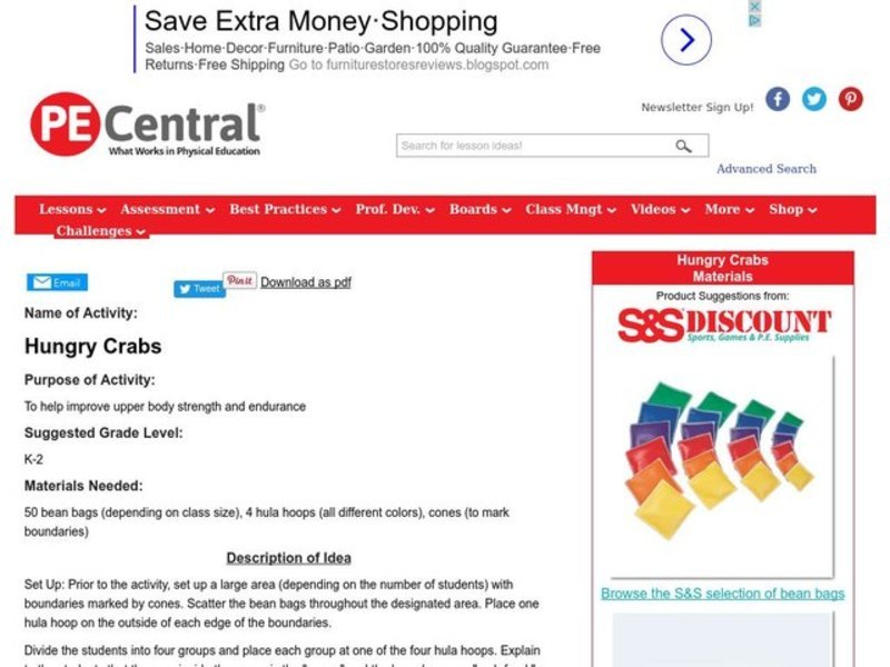 Hungry Crabs Lesson Plan