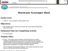 Hurricane Scavenger Hunt Lesson Plan
