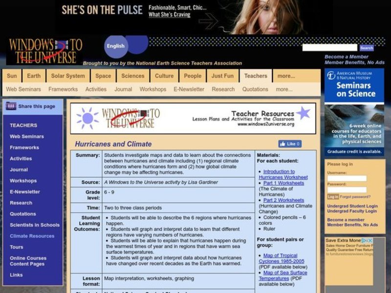 Hurricanes and Climate Lesson Plan