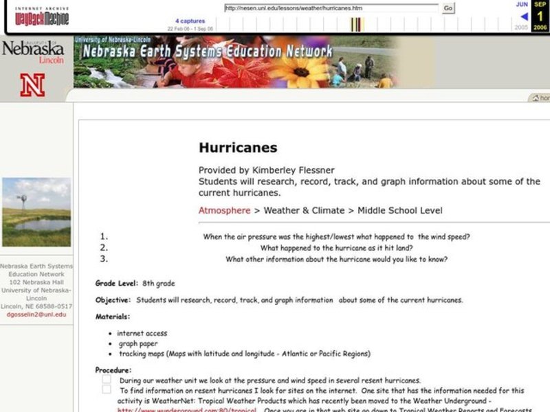 Hurricanes Lesson Plan
