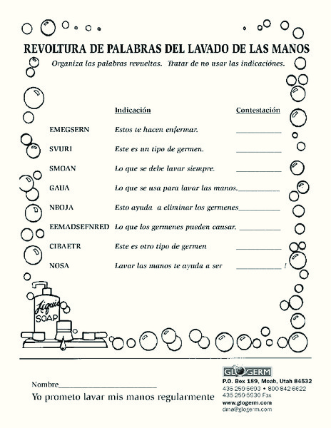 Hygiene Worksheet