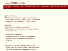 Hyperbolas Lesson Plan