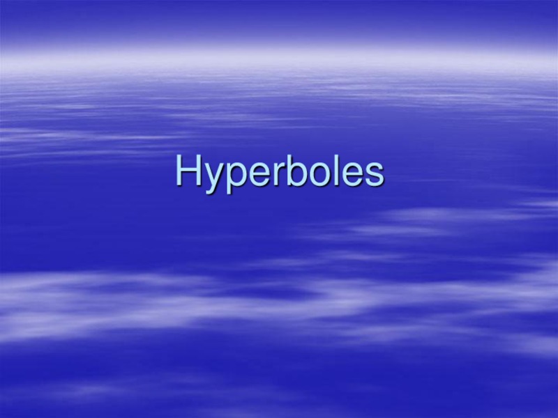Hyperboles PPT