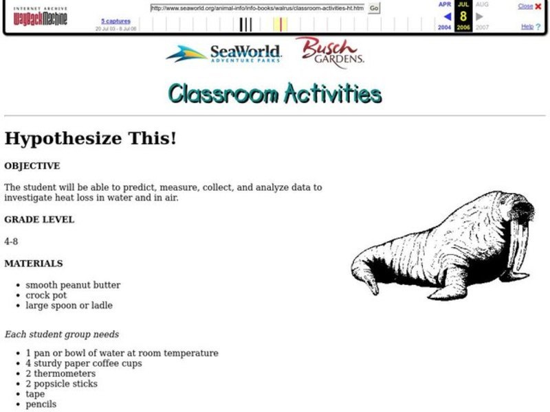 HYPOTHESIZE THIS! Lesson Plan