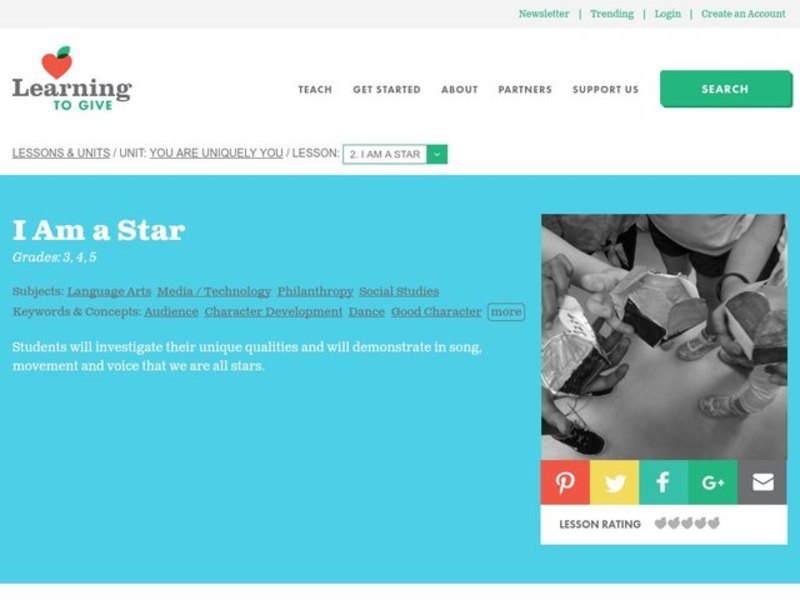 I Am a Star Lesson Plan