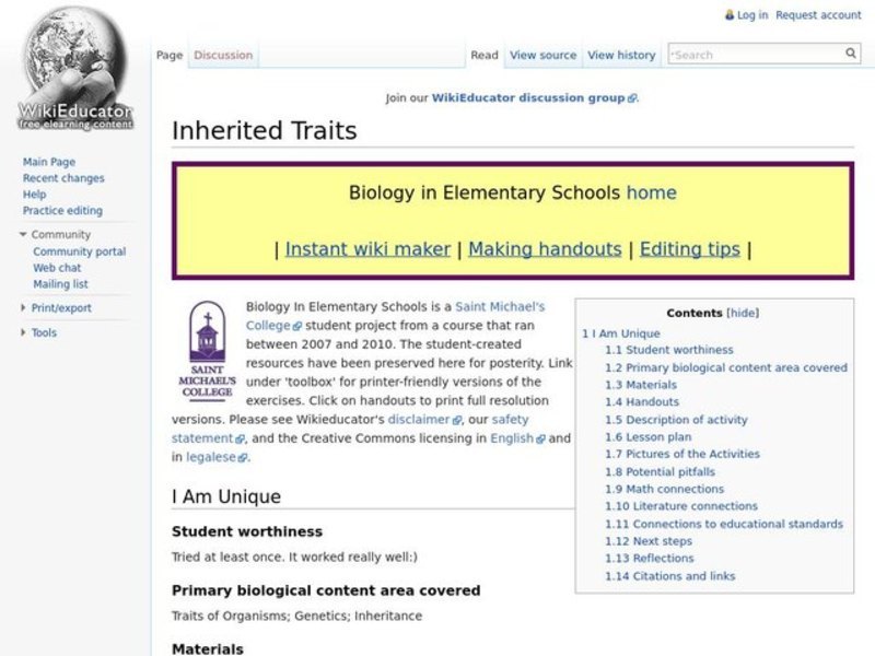 I Am Unique Lesson Plan