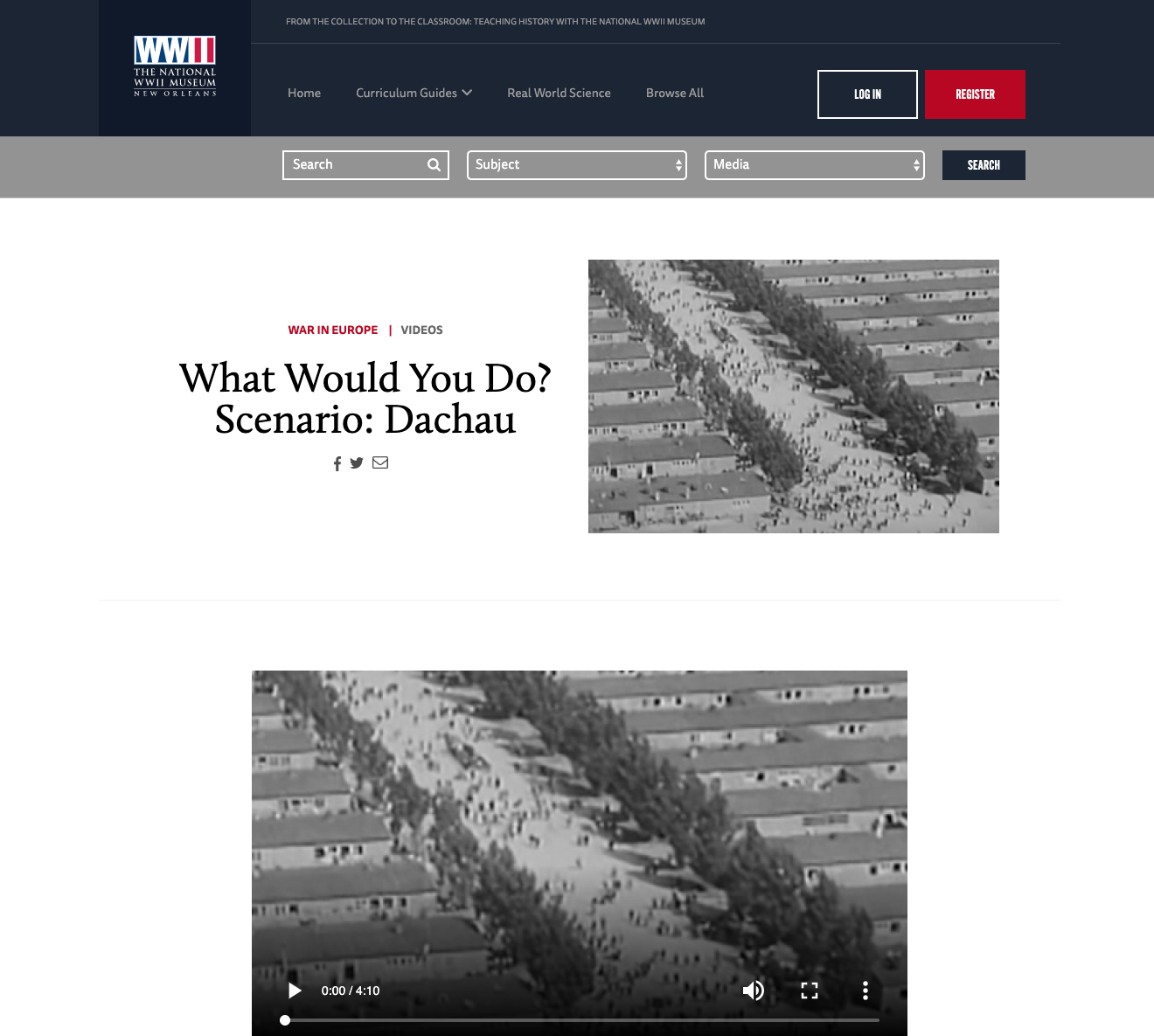 What Would You Do? Scenario: Dachau Instructional Video