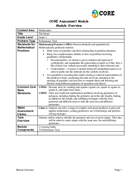 Tile Mural Assessment