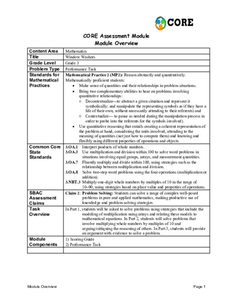 Window Washers Assessment