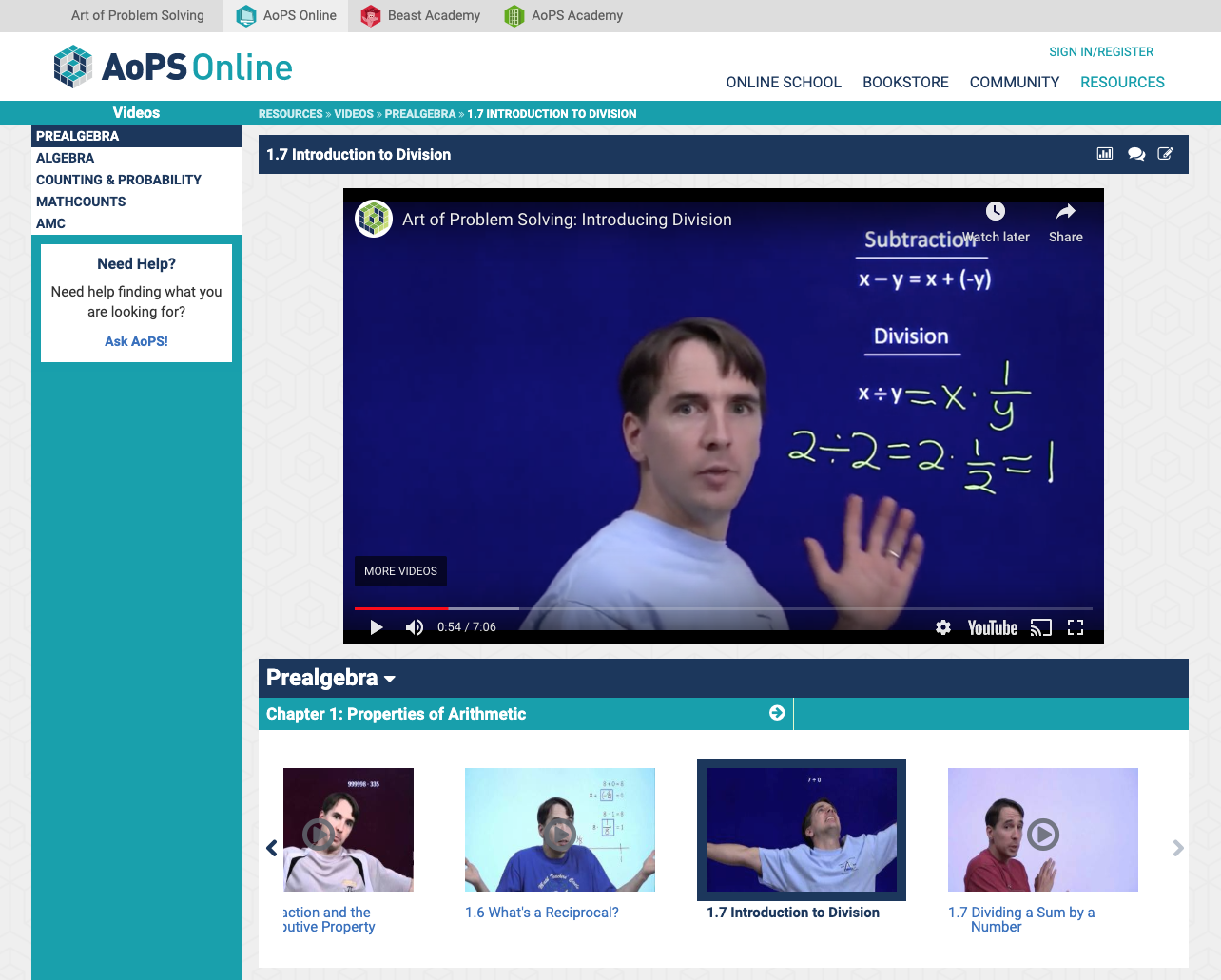 Introduction to Division Instructional Video