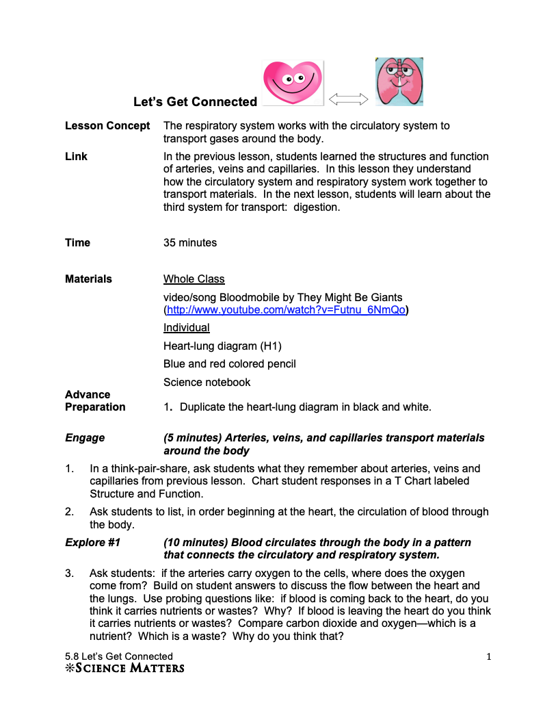 Let's Get Connected Lesson Plan