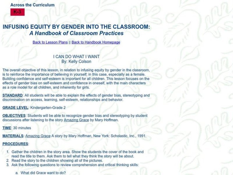 I Can Do What I Want Lesson Plan