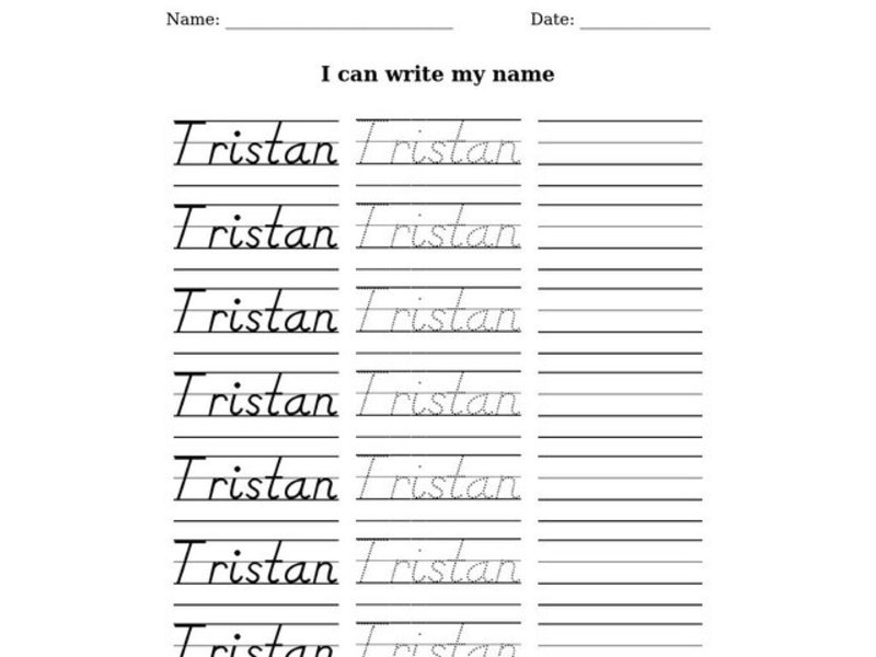 I Can Write My Name Worksheet