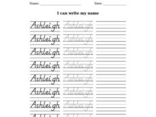 I Can Write My Name Worksheet