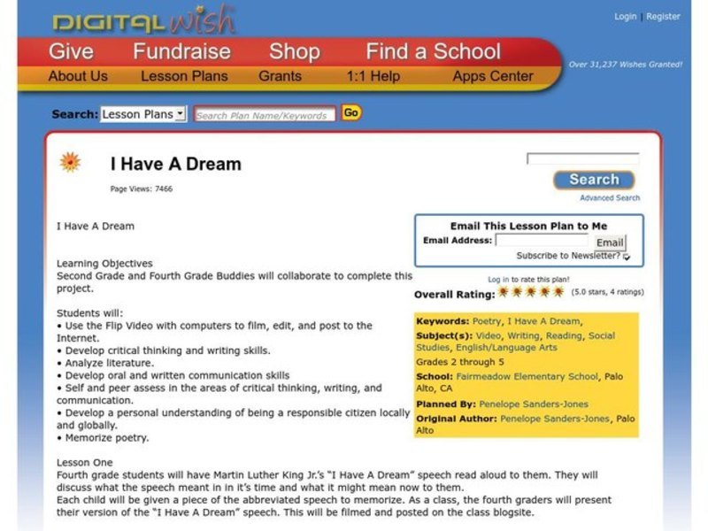 I Have a Dream Lesson Plan