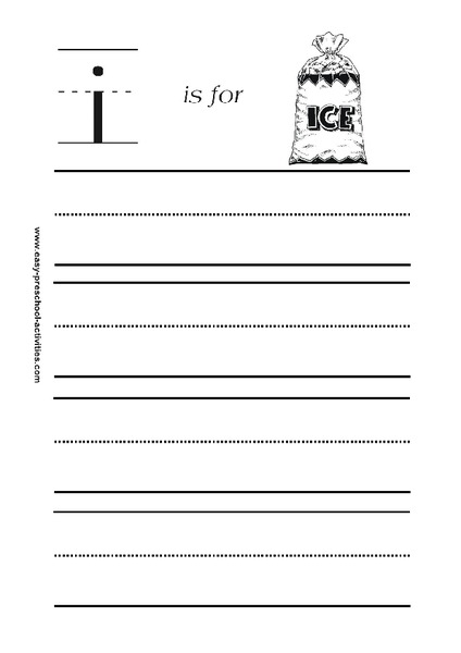 I is for Ice Worksheet