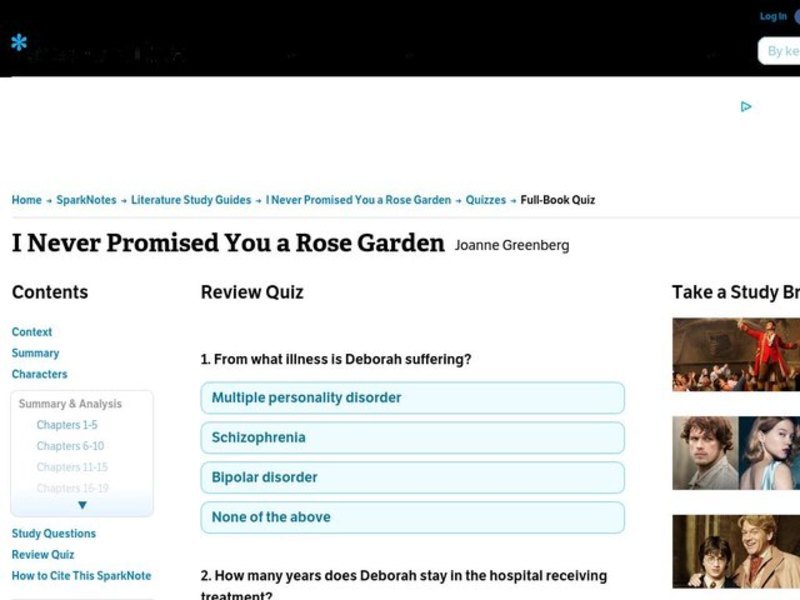 I Never Promised You a Rose Garden Interactive