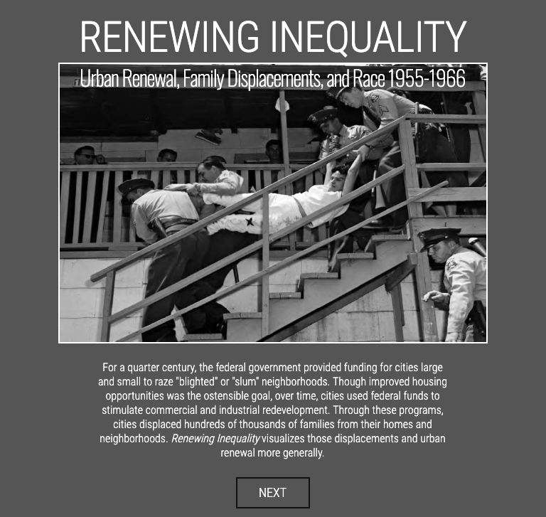 Renewing Inequality: Family Displacements through Urban Renewal 1950-1966 Interactive