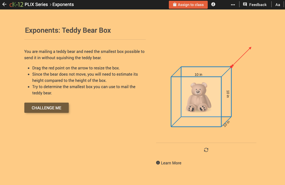 Whole Number Exponents: Teddy Bear Box Interactive