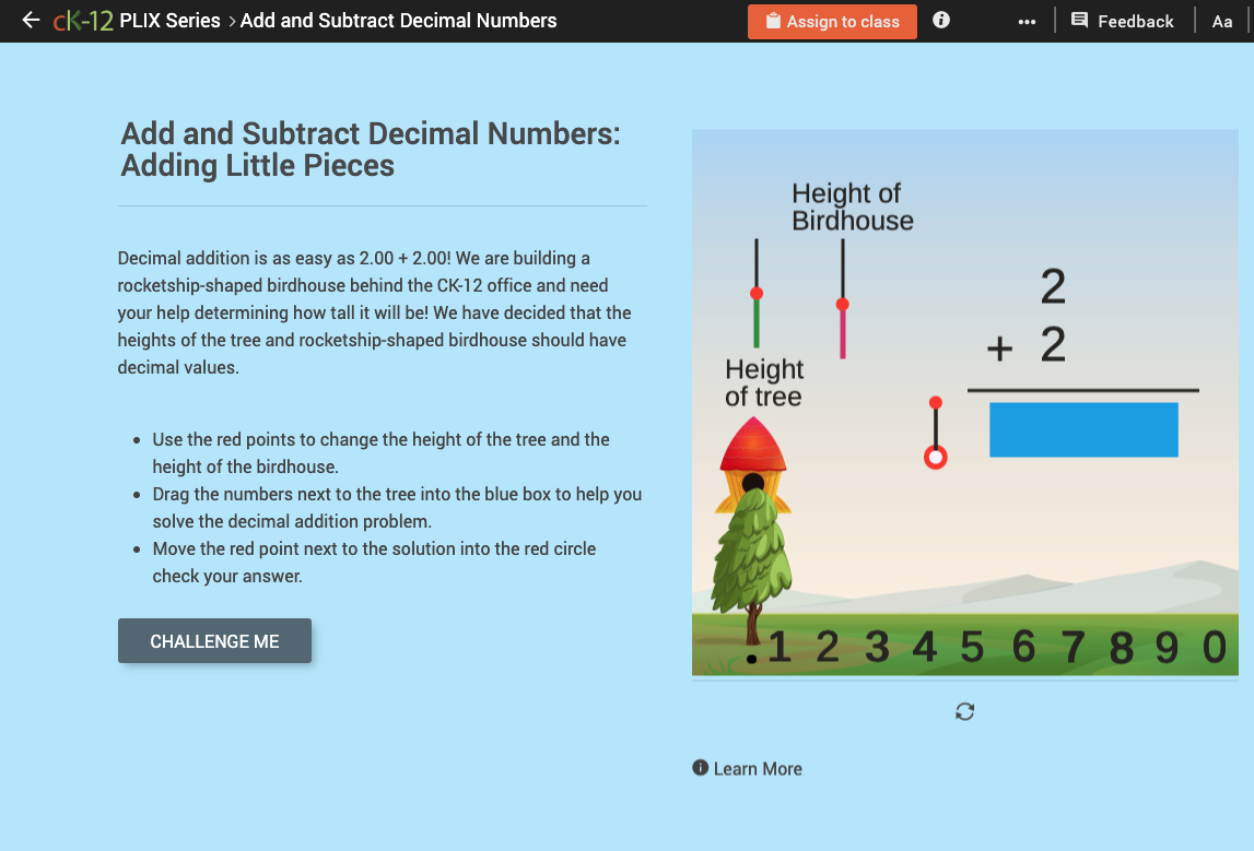 Decimal Addition: Adding Little Pieces Interactive