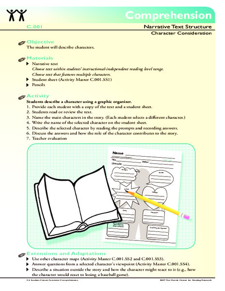 Comprehension: Narrative Text Structure, Character Consideration Activity