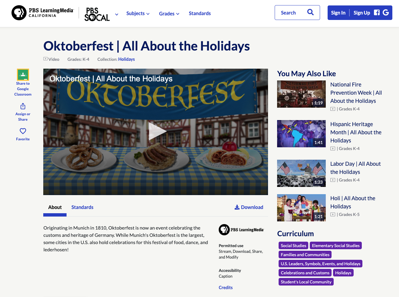 Oktoberfest | All About the Holidays Instructional Video
