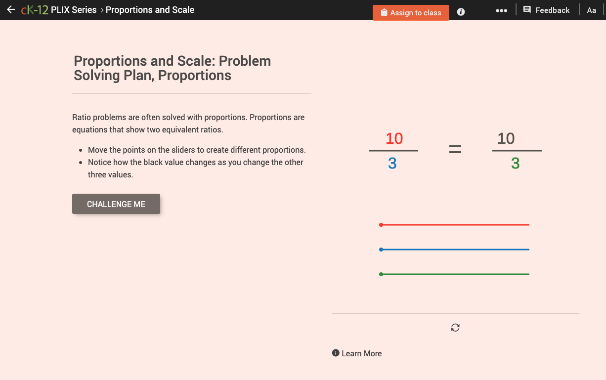 Proportions and Scale: Problem Solving Plan, Proportions Interactive