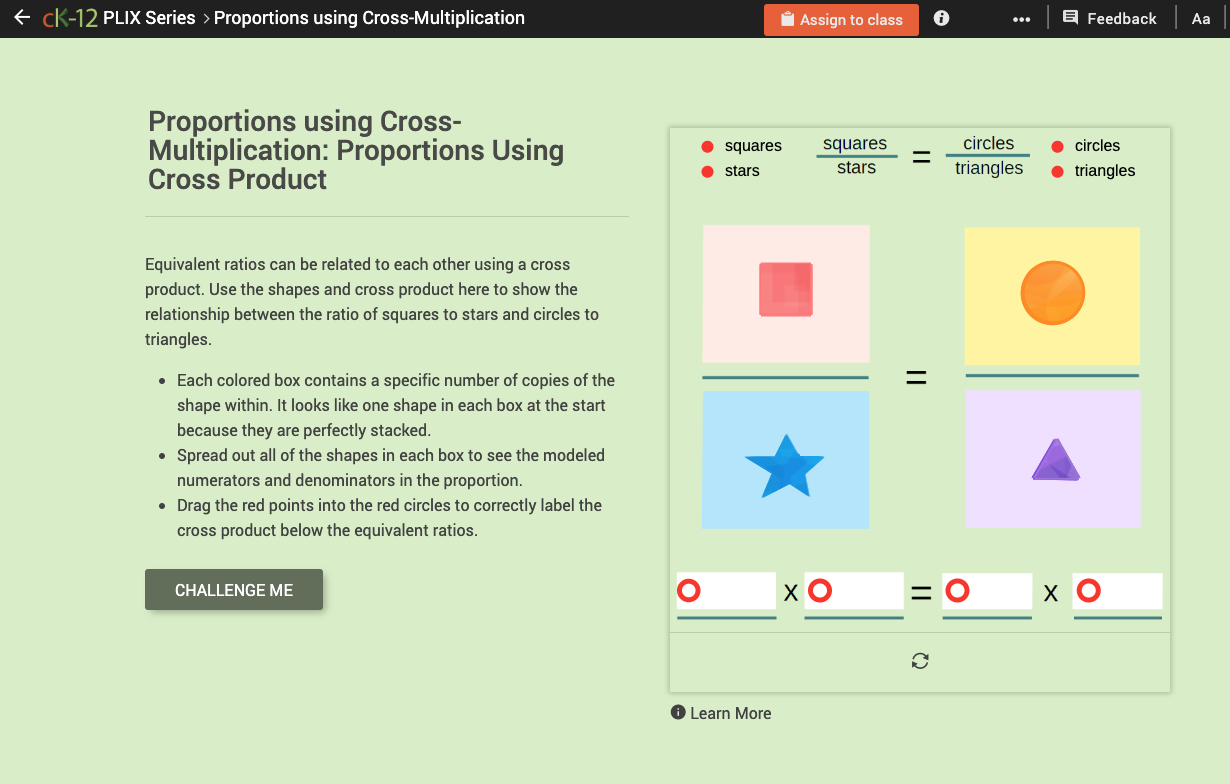 Proportions Using Cross-Multiplication: Proportions Using Cross Product Interactive