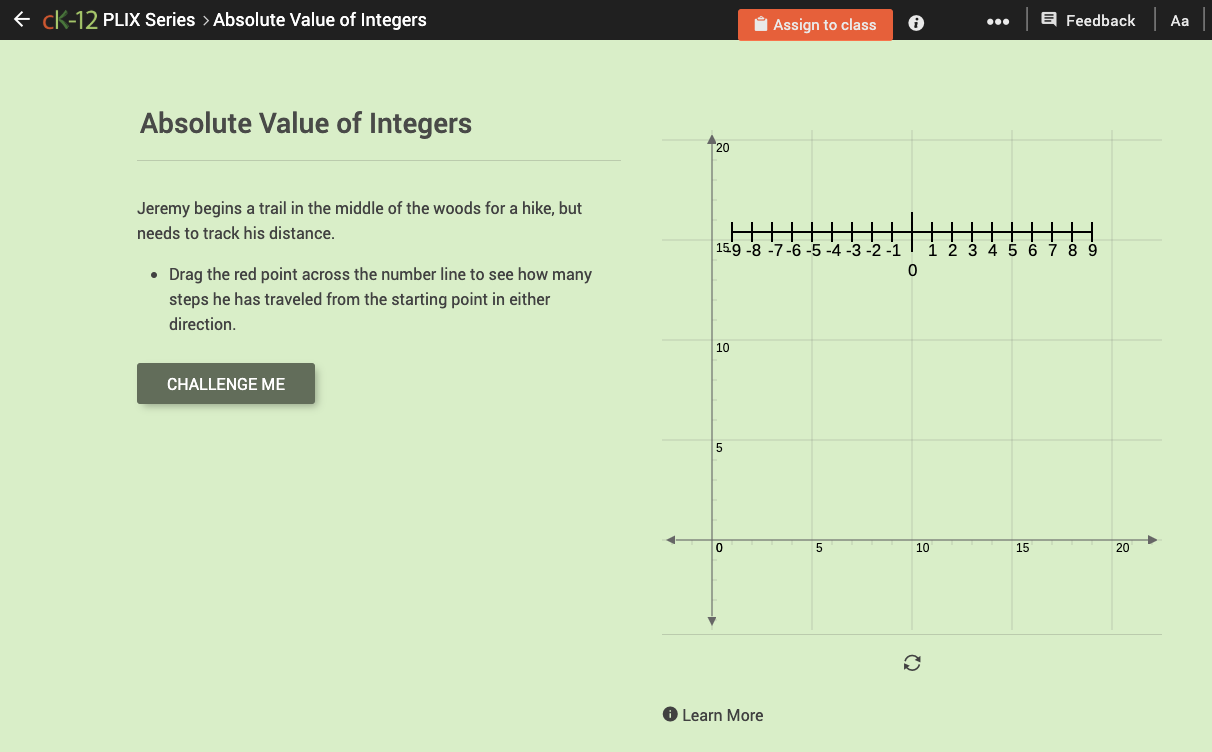 Absolute Values of Integers Interactive