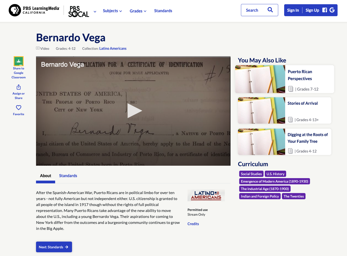 Bernardo Vega Instructional Video