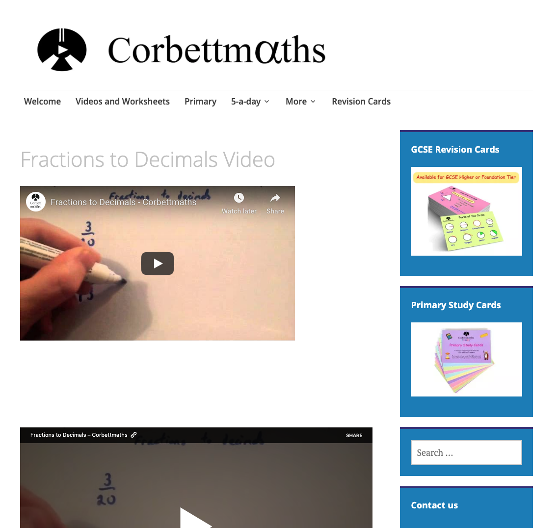 Fractions to Decimals Instructional Video