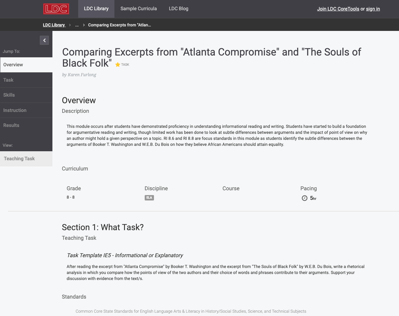 Comparing Excerpts from "Atlanta Compromise" and "The Souls of Black Folk" Lesson Plan