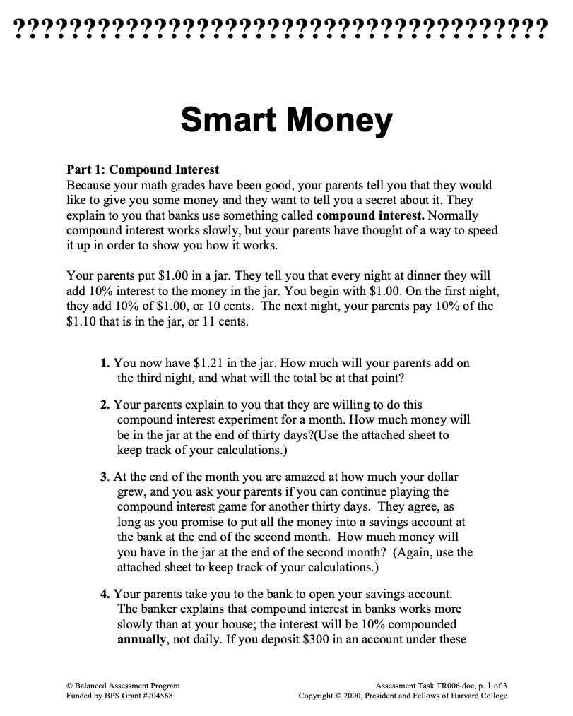Smart Money Assessment